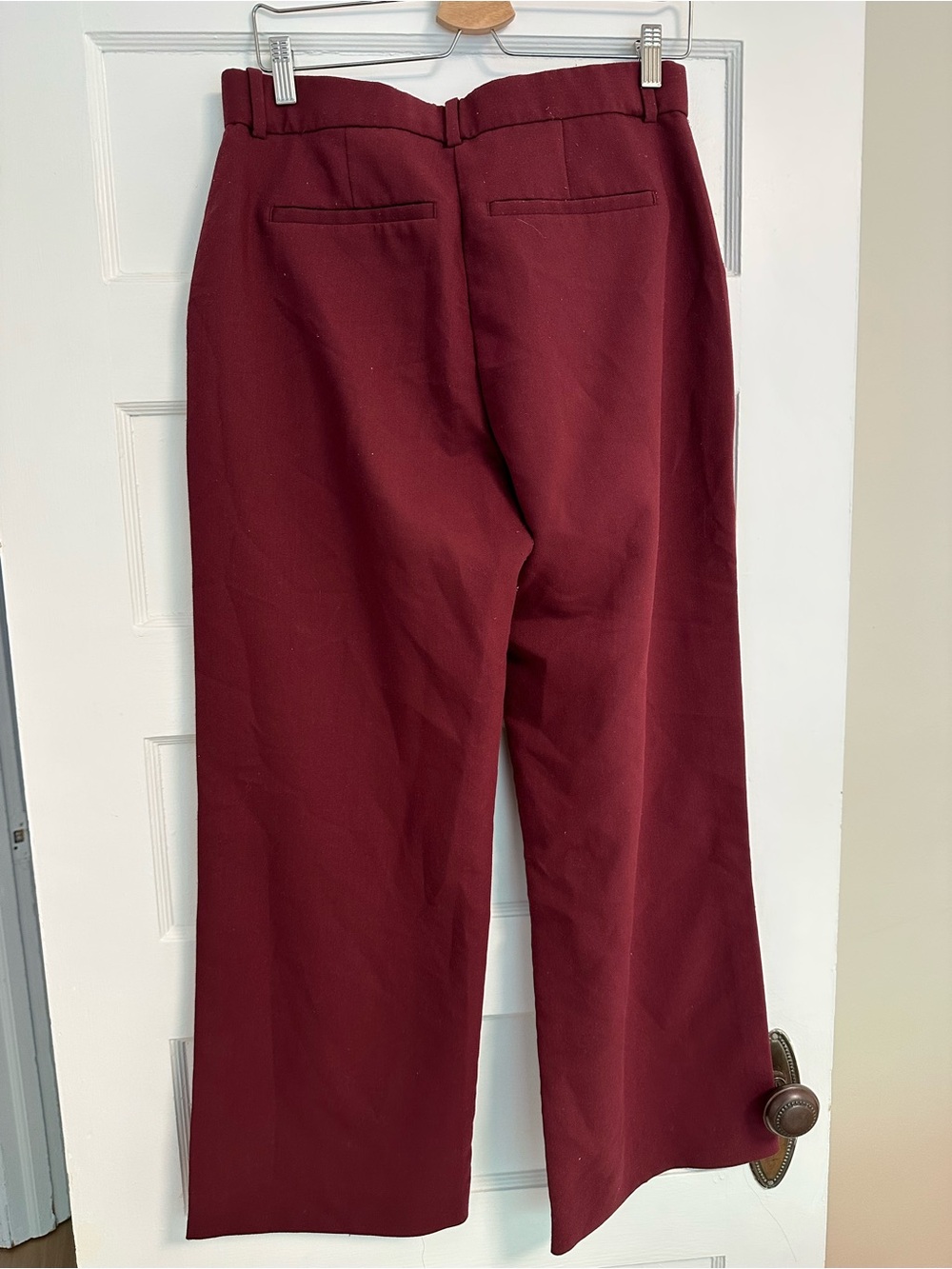 Abercrombie & Fitch Wide-Leg Pants in Deep Wine - Picture 3 of 3